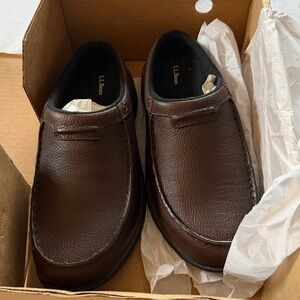 NEW L.L. Bean Moc II Leather Slip On Clog
